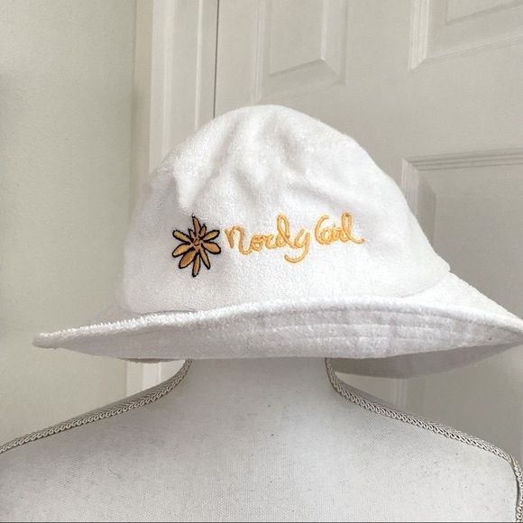 Nordstrom Nordy Girl Terry Sun Bucket Hat Nissan Cap Sz Med - Picture 5 of 7
